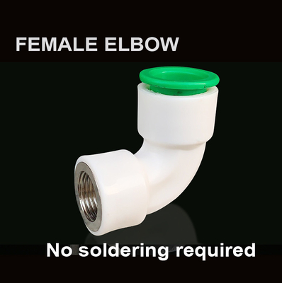 PPR Quick Joint Fittings No Heat Melt Direct Elbow Three Way Valve