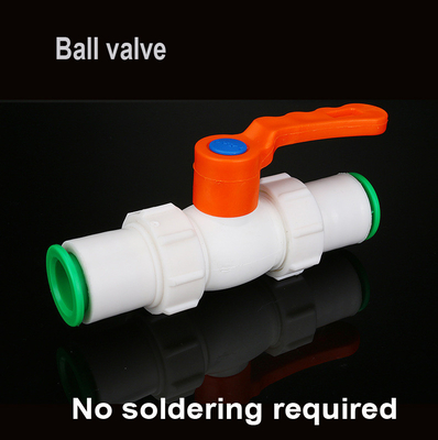 PPR Quick Joint Fittings No Heat Melt Direct Elbow Three Way Valve